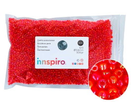 Innspiro Rocaille de verre rouge aurora boreale 3,8 mm 500g