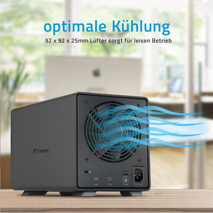 FANTEC MB-X5U31H Boîtier pour 5 disques durs 3,5 pouces USB 3.1 Gen. 2 FANTEC MB-X5U31H Boîtier pour 5 disques durs 3,5 pouces USB 3.1 Gen. 2
