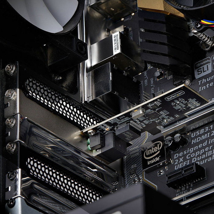 Câble USB Startech PR12GI-NETWORK-CARD Noir