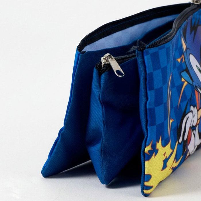 Cerdá Trousse Sonic the Hedgehog 3 Compartiments Bleu Cerdá Trousse Sonic the Hedgehog 3 Compartiments Bleu