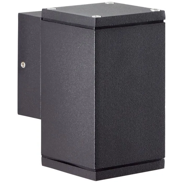 Brilliant - HALLY - Applique murale extérieure en métal et verre anthracite, GU10 LED 10W, IP44 Brilliant - HALLY - Applique murale extérieure en métal et verre anthracite, GU10 LED 10W, IP44