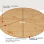 Fackelmann Ensemble de 2 Planches à pizza avec rainures de coupe - Ø 32 cm
