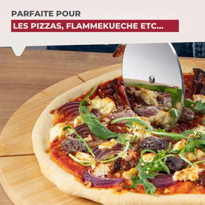 Fackelmann Ensemble de 2 Planches à pizza avec rainures de coupe - Ø 32 cm Fackelmann Ensemble de 2 Planches à pizza avec rainures de coupe - Ø 32 cm