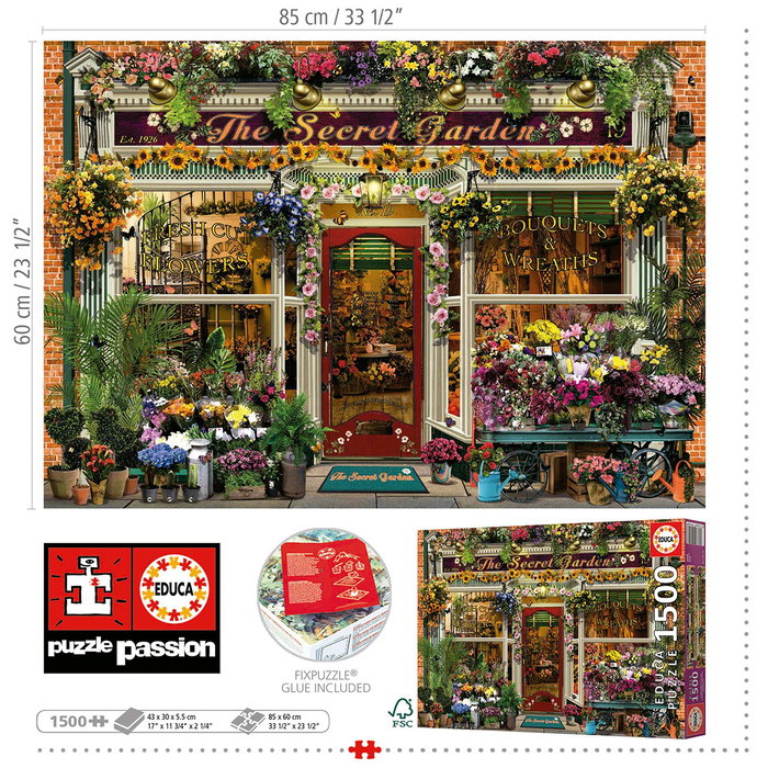 Educa Puzzle 1500 Pièces The Secret Garden 19940 - Puzzle Adulte