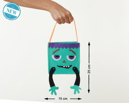 Sac Bleu Monstre avec Poignée pour Bonbons 25 cm