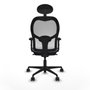 Piqueras y Crespo Chaise de Bureau avec Appui-tête Jorquera Gris