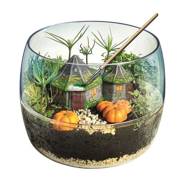 Clementoni - Coffret de jeu Terrarium Harry Potter - Reproduction de la cabane de Hagrid - Écosystème miniature avec plâtre, moules et graines