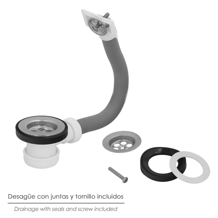 ABRISA Valve de vidage pour évier Ø 70 mm avec trop-plein