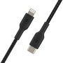 Belkin Câble Boost Charge Lightning vers USB-C 1m tressé Noir