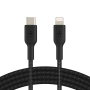 Belkin CAA004BT1MBK Câble Lightning vers USB-C Boost Charge 1 m Tressé Noir MFi