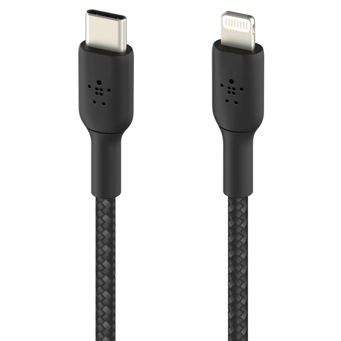 Belkin Câble Boost Charge Lightning vers USB-C 1m tressé Noir Belkin Câble Boost Charge Lightning vers USB-C 1m tressé Noir