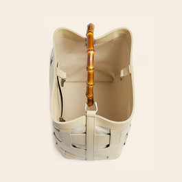 Guess Sac à main Aida en textile couleur crème - Modèle HWAIDWL2301