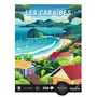 Sentosphere Calypto Puzzle 500 Pièces Les Caraïbes - Toucher Soyeux, Affiche Vintage, Décoration à Encadrer, Dès 8 Ans