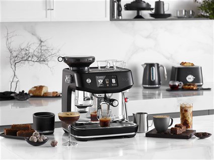 Sage Cafetière automatique avec écran tactile The Oracle™ Jet Trufa Negra (SES985BTR4EEU1) - Pré-infusion, mousseur de lait Auto MilQ, 11 programmes, Noir