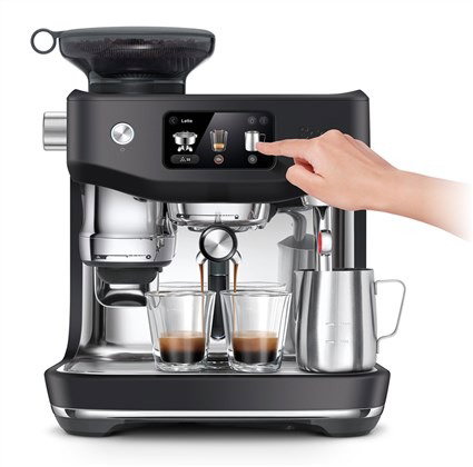 Sage Cafetière automatique avec écran tactile The Oracle™ Jet Trufa Negra (SES985BTR4EEU1) - Pré-infusion, mousseur de lait Auto MilQ, 11 programmes, Noir