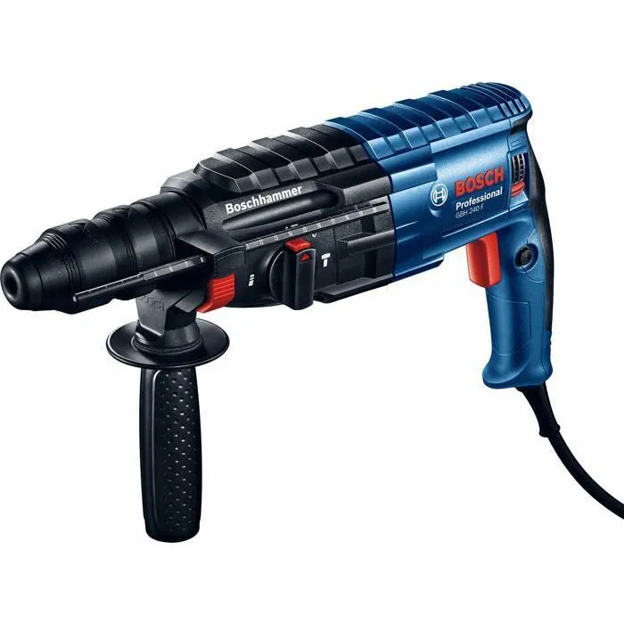 Bosch GBH 240 F Perforateur filaire 790W SDS-plus pour béton avec accessoires inclus