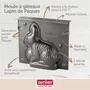 Zenker - Lot de 2 Moules à Gâteau 3D Lapin de Pâques - 21.5 x 19 x 6 cm, Capacité 600 ml, Revêtement Antiadhésif, Idéal pour Lammele Alsacien