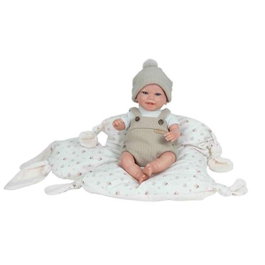 Arias Poupée Reborn Mateo 35 cm Beige avec Coussin