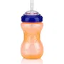 Nuby Lot de 3 Gobelets Anti-Fuite 300ml avec Paille Flexible Soft Flex et Valve TOUCH-FLO pour Enfants, Mixte