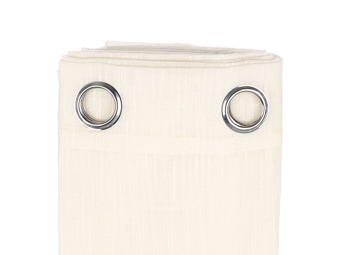 Giftdecor Cortina Blanche Rayures 24x5x36 cm - Tissu Polyester - 140x260 cm (Set de 6)