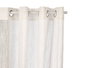 Giftdecor Cortina Blanche Rayures 24x5x36 cm - Tissu Polyester - 140x260 cm (Set de 6)