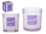 Acorde Bougie en verre violette 120 g 7x7x8 cm (Set de 12)