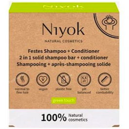 NIYOK Green Touch Shampooing et Après-shampooing Solides Reconditionné 80 g