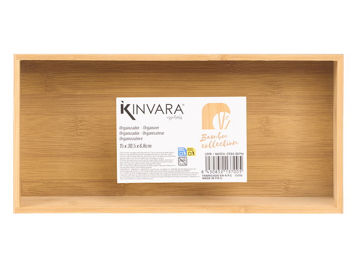 Kinvara Organisateur Rectangulaire en Bambou 15x30,5 cm (Set de 12) Kinvara Organisateur Rectangulaire en Bambou 15x30,5 cm (Set de 12)