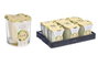 Acorde Porte-Bougie Taco Bougie Vainaille Carré 10x10x10 cm Jaune (Set de 6)