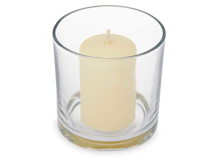 Acorde Porte-Bougie Taco Bougie Vainaille Carré 10x10x10 cm Jaune (Set de 6)