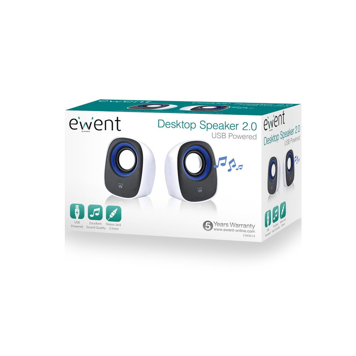 Ewent EW3513 Enceinte de bureau 2.0 5 W RMS USB Ewent EW3513 Enceinte de bureau 2.0 5 W RMS USB