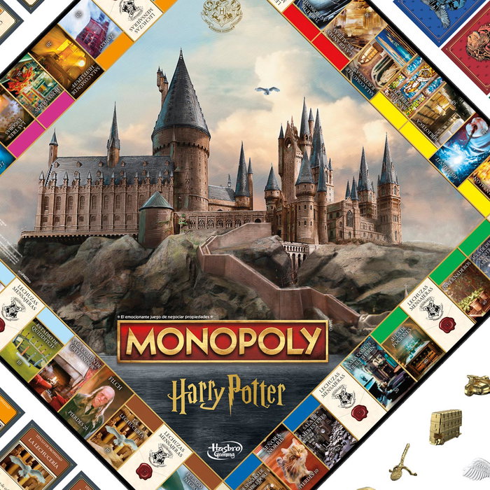 Monopoly Jeu de plateau Harry Potter F9422 Hasbro - Édition multilingue (portugais, espagnol) - Recommandé à partir de 8 ans