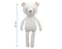 KioKids Cotton Friends Peluche Panda Patilargo en coton et polyester, écologique et lavable 30°, sécurisé 0-3 ans, blanc
