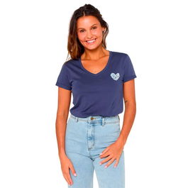 T-shirt à manches courtes femme Rip Curl Heart V Neck Tee Bleu 6 ans
