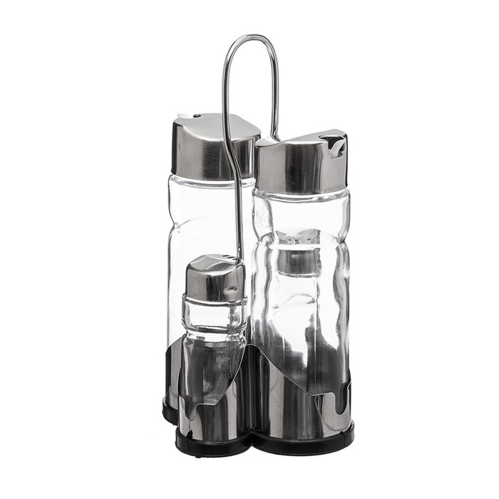 5Five Set huilier vinaigrier salière poivrière 11x10,5x21 cm verre acier inoxydable 5Five Set huilier vinaigrier salière poivrière 11x10,5x21 cm verre acier inoxydable