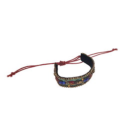 Darli-Jeims Bracelet Darli Streetwear en Or Noir avec Détails de Pierres - Accessoire de Mode Moderne et Audacieux pour Homme et Femme