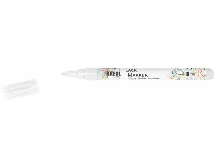Kreul Marqueur de peinture brillante blanc pointe fine 1-2 mm Kreul Marqueur de peinture brillante blanc pointe fine 1-2 mm