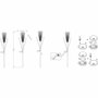 Galix G4515 Décoration lumineuse solaire Plumeau blanc chaud