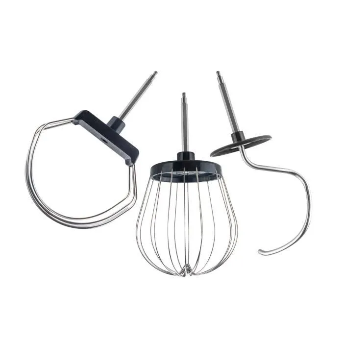 Continental Edison Robot pâtissier CERP800B - Noir, 4,3 L, 800W, 10 vitesses, 3 accessoires et couvercle anti-projection