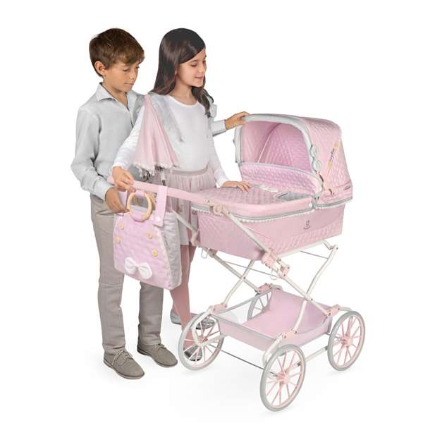 Decuevas - Coche reborn - Poussette repliable pour poupées reborn avec parasol et sac Sophie, pour poupées jusqu'à 55 cm