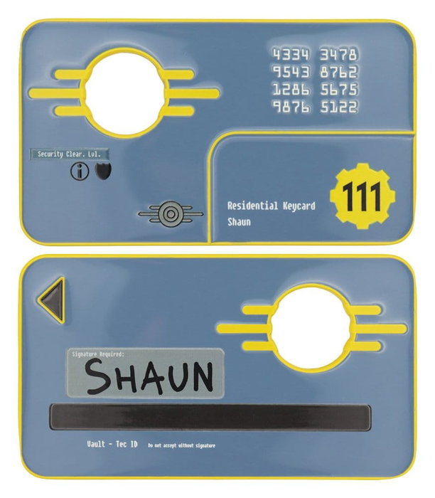 FaNaTtik Fallout réplique Security Keycard Vault 111 Limited Edition FaNaTtik Fallout réplique Security Keycard Vault 111 Limited Edition