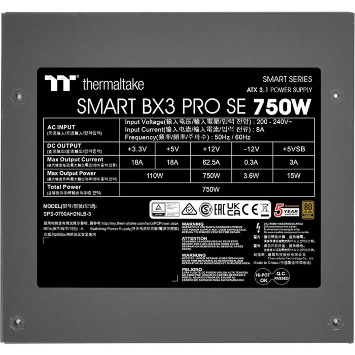 Thermaltake Smart BX3 Pro SE 750W ATX 3.1
