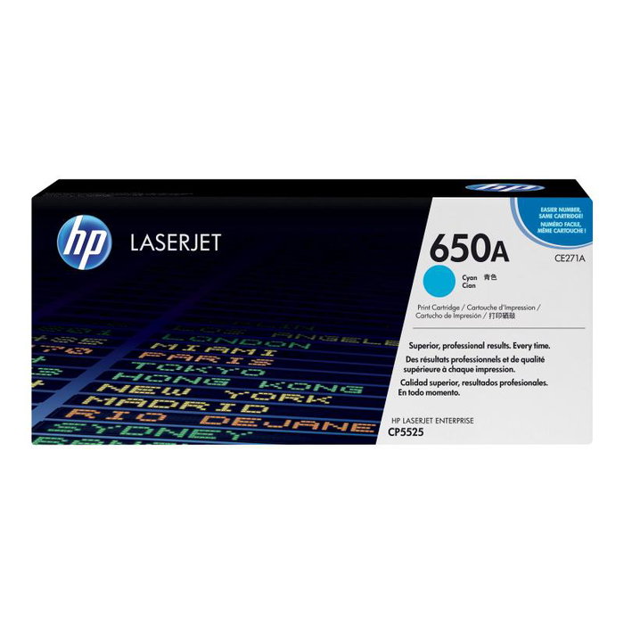 HP Cartouche Cyan CE271A (HP650A/650A/No 650A) pour imprimantes HP