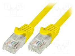 LOGILINK Câble patch Cat 5e U/UTP jaune 1m RJ45