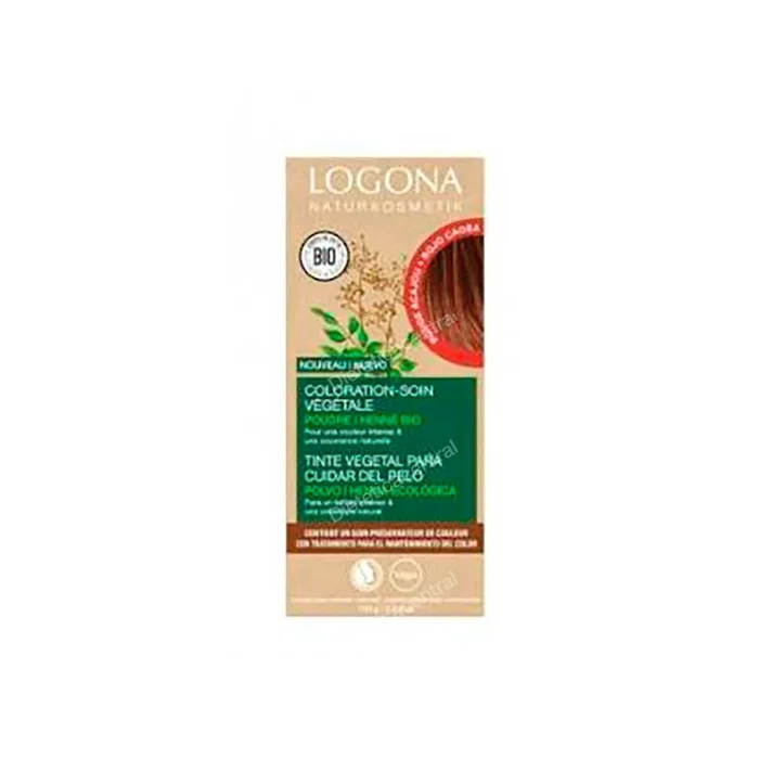 LOGONA Colorant Végétal pour Cheveux Teinture Henne Caoba Rouge Acajou - Ingrédients 100% d'Origine Végétale, Couleur Naturelle Brillante, Volume, Vegan LOGONA Colorant Végétal pour Cheveux Teinture Henne Caoba Rouge Acajou - Ingrédients 100% d'Origine Végétale, Couleur Naturelle Brillante, Volume, Vegan