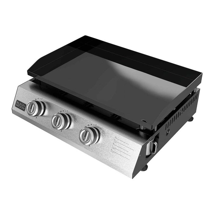 Black+Decker Plancha de gas Bxop7350e avec 3 brûleurs, 58 x 36 cm Black+Decker Plancha de gas Bxop7350e avec 3 brûleurs, 58 x 36 cm