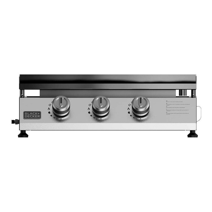 Black+Decker Plancha de gas Bxop7350e avec 3 brûleurs, 58 x 36 cm Black+Decker Plancha de gas Bxop7350e avec 3 brûleurs, 58 x 36 cm