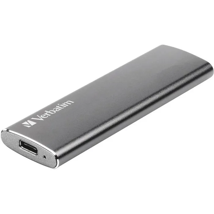 Verbatim VX500 SSD Externe Portable USB 3.2 NVMe, 480 Go, Gris Sidéral Aluminium, pour Ultrabook et PC