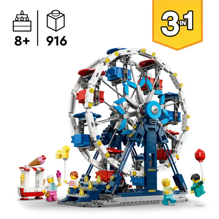 Lego Creator 3-en-1 31389 La Grande Roue Légendaire - Jeu de Construction 8 Ans - Décoration Chambre