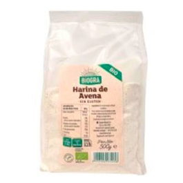 BIOGRA Harina De Avena Integral 500g - Farine d'avoine sans gluten bio et vegan pour crêpes, pâtisseries